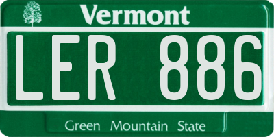 VT license plate LER886