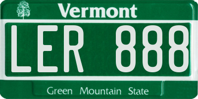 VT license plate LER888