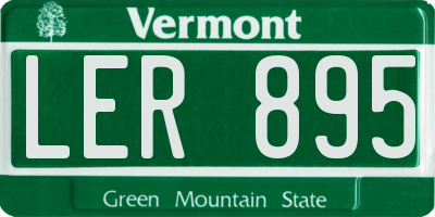VT license plate LER895