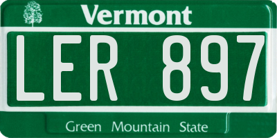 VT license plate LER897