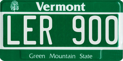 VT license plate LER900