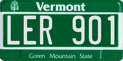 VT license plate LER901