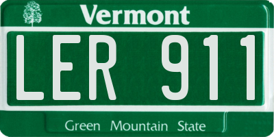 VT license plate LER911
