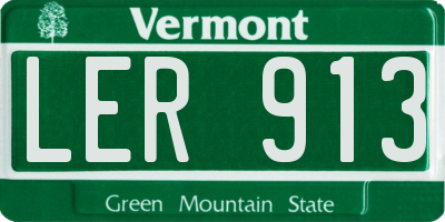 VT license plate LER913
