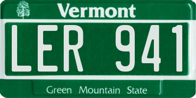 VT license plate LER941