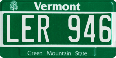 VT license plate LER946