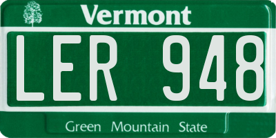 VT license plate LER948