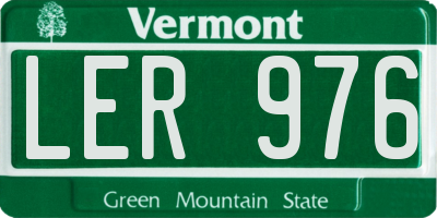 VT license plate LER976