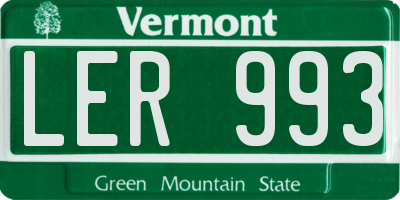 VT license plate LER993