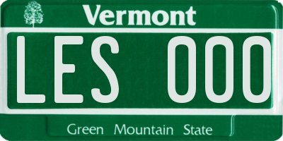 VT license plate LES000