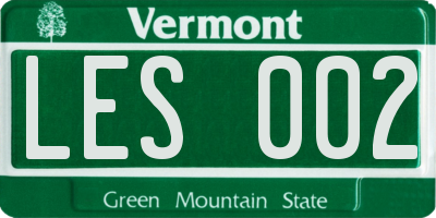 VT license plate LES002