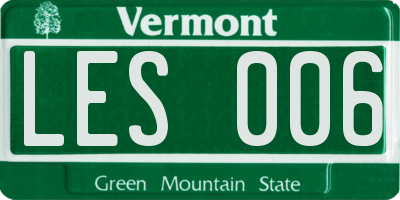 VT license plate LES006