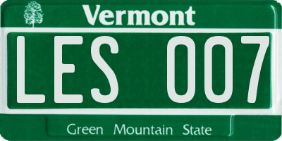 VT license plate LES007