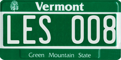 VT license plate LES008