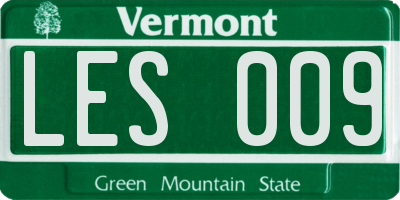 VT license plate LES009