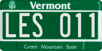 VT license plate LES011