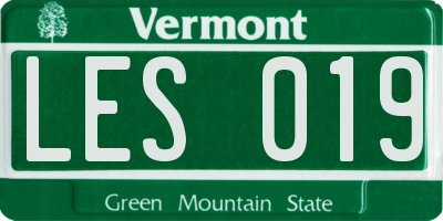 VT license plate LES019