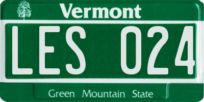 VT license plate LES024
