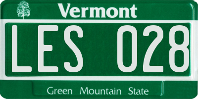 VT license plate LES028