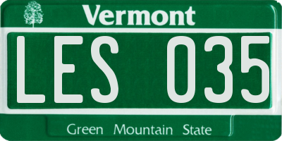 VT license plate LES035