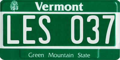 VT license plate LES037
