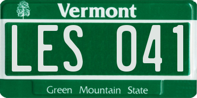 VT license plate LES041