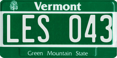 VT license plate LES043