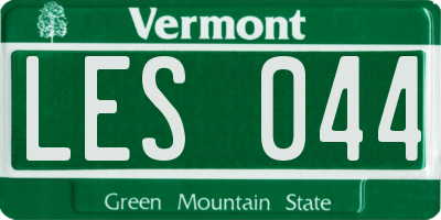 VT license plate LES044