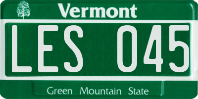 VT license plate LES045
