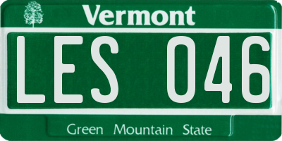 VT license plate LES046