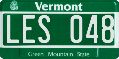 VT license plate LES048