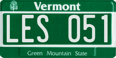 VT license plate LES051