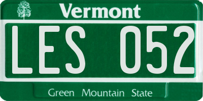 VT license plate LES052