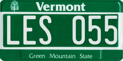 VT license plate LES055