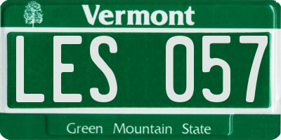 VT license plate LES057