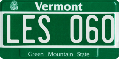 VT license plate LES060