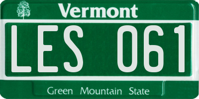 VT license plate LES061