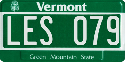 VT license plate LES079