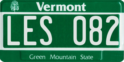 VT license plate LES082