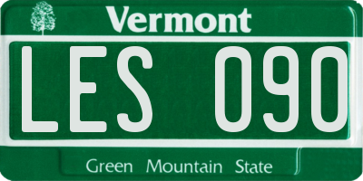 VT license plate LES090
