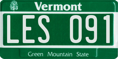 VT license plate LES091