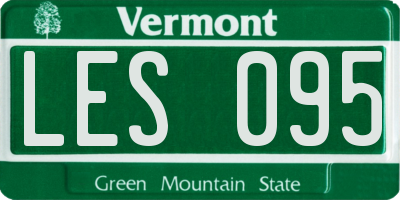 VT license plate LES095