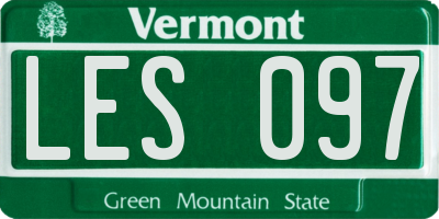 VT license plate LES097