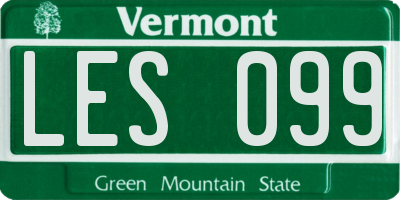 VT license plate LES099