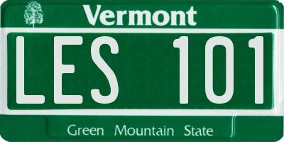 VT license plate LES101