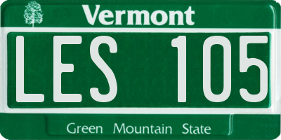 VT license plate LES105