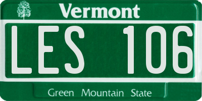 VT license plate LES106