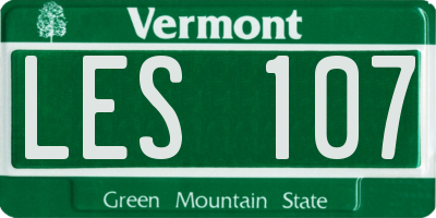VT license plate LES107