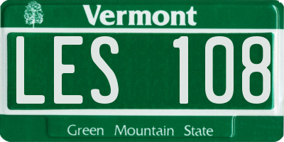 VT license plate LES108