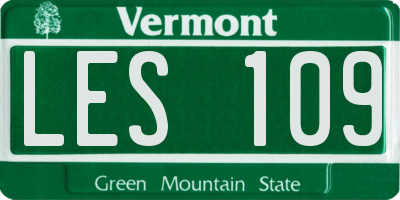 VT license plate LES109